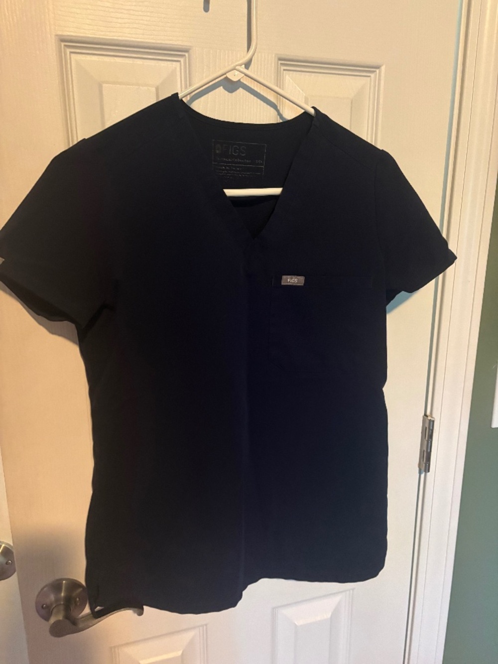 Figs navy blue scrub top